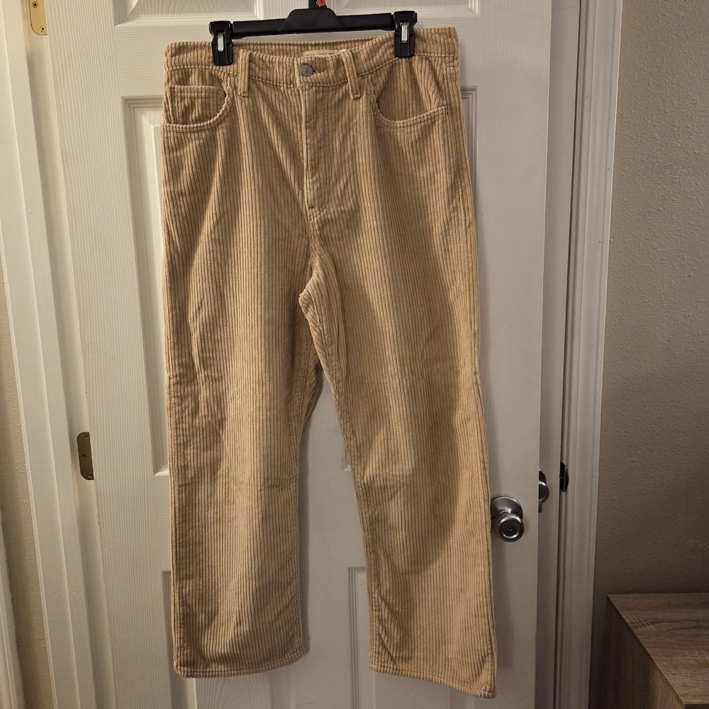Levi's Premium sz 31 ribcage straight ankle beige corduroy pants casual classic